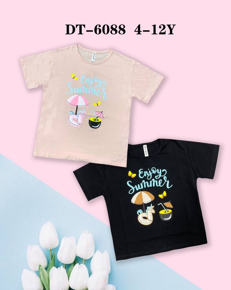 Bluzka dziewczęcy. Roz 4-12. Mix Kolor Paczka 5 szt. 1